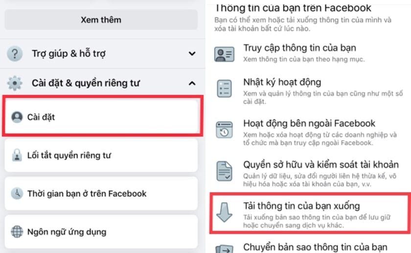 Khôi phục tin nhắn Messenger